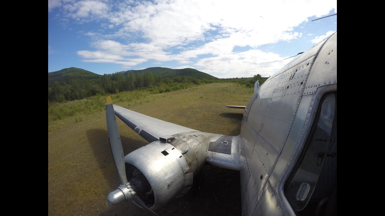 DC-3 Cockpit Takeoff - Flat, Alaska