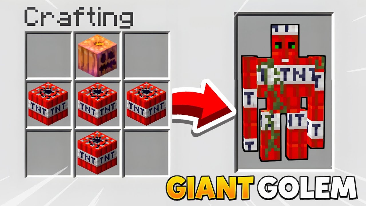 I Made a GIANT CUSTOM GOLEMS  in Minecraft!