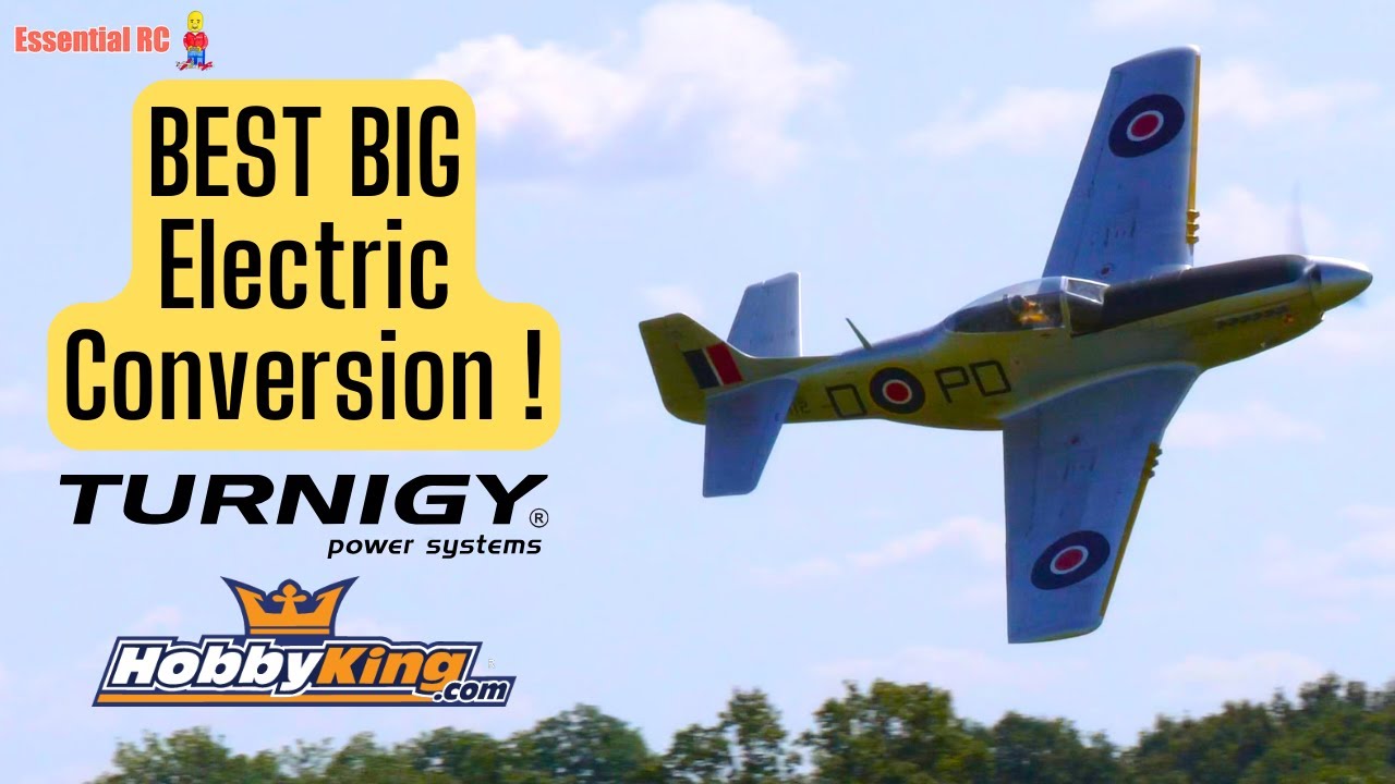 BEST BIG Electric RC Conversion ! TopRC P-51 Mustang with maximum propeller  rip | Turnigy 12S Power