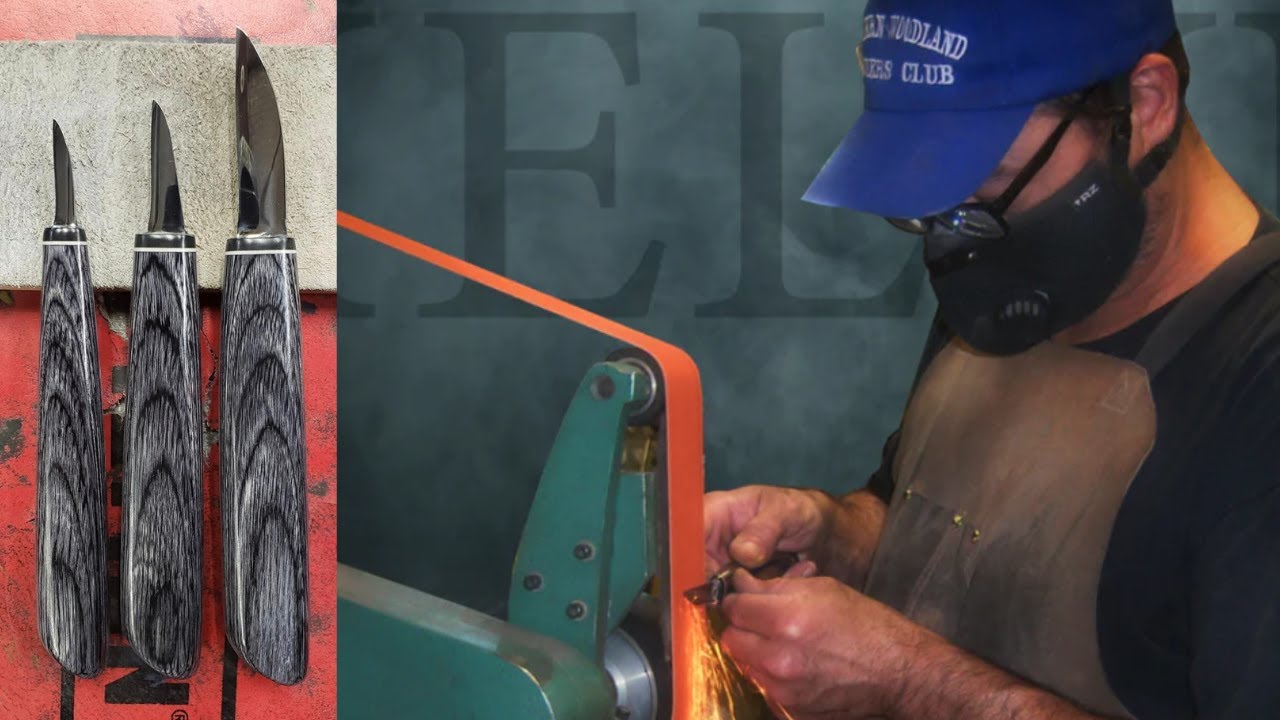 How to MAKE the SHARPEST woodcarving knives available - Freehand grinding HELVIE KNIVES