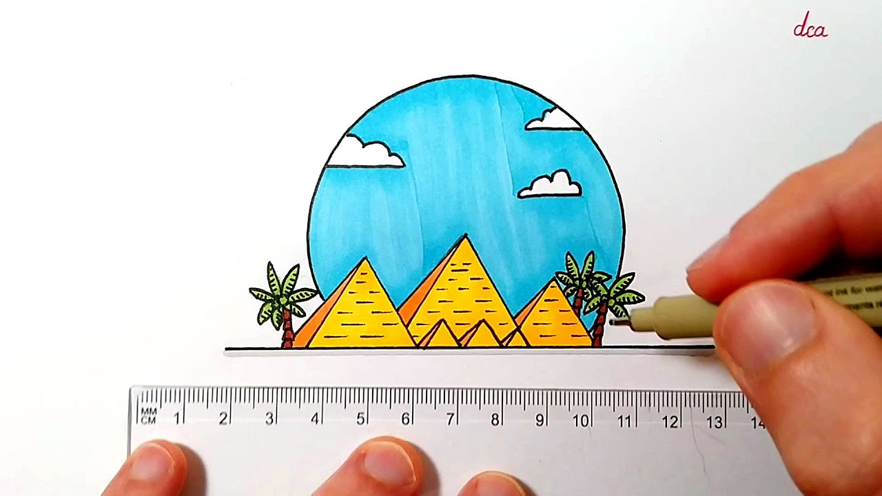 How to Draw Egyptian Pyramids