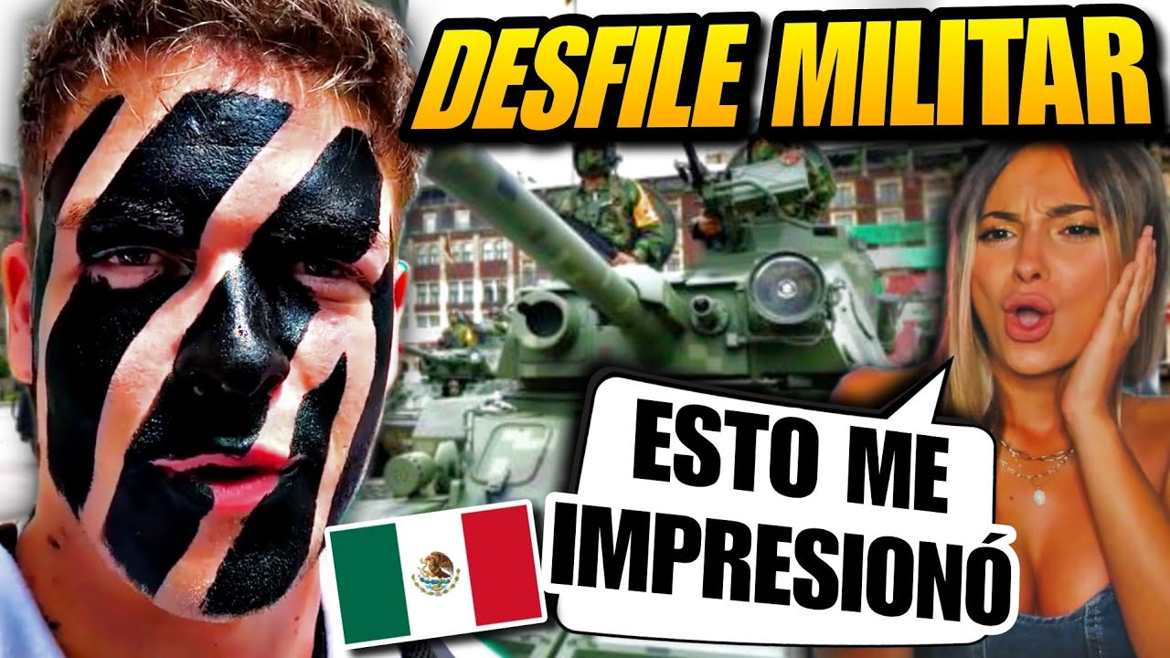🇪🇸 ESPAÑOLA REACCIONA por PRIMERA VEZ al DESFILE MILITAR de MÉXICO 🇲🇽😱 *quedó IMPRESIONADA*