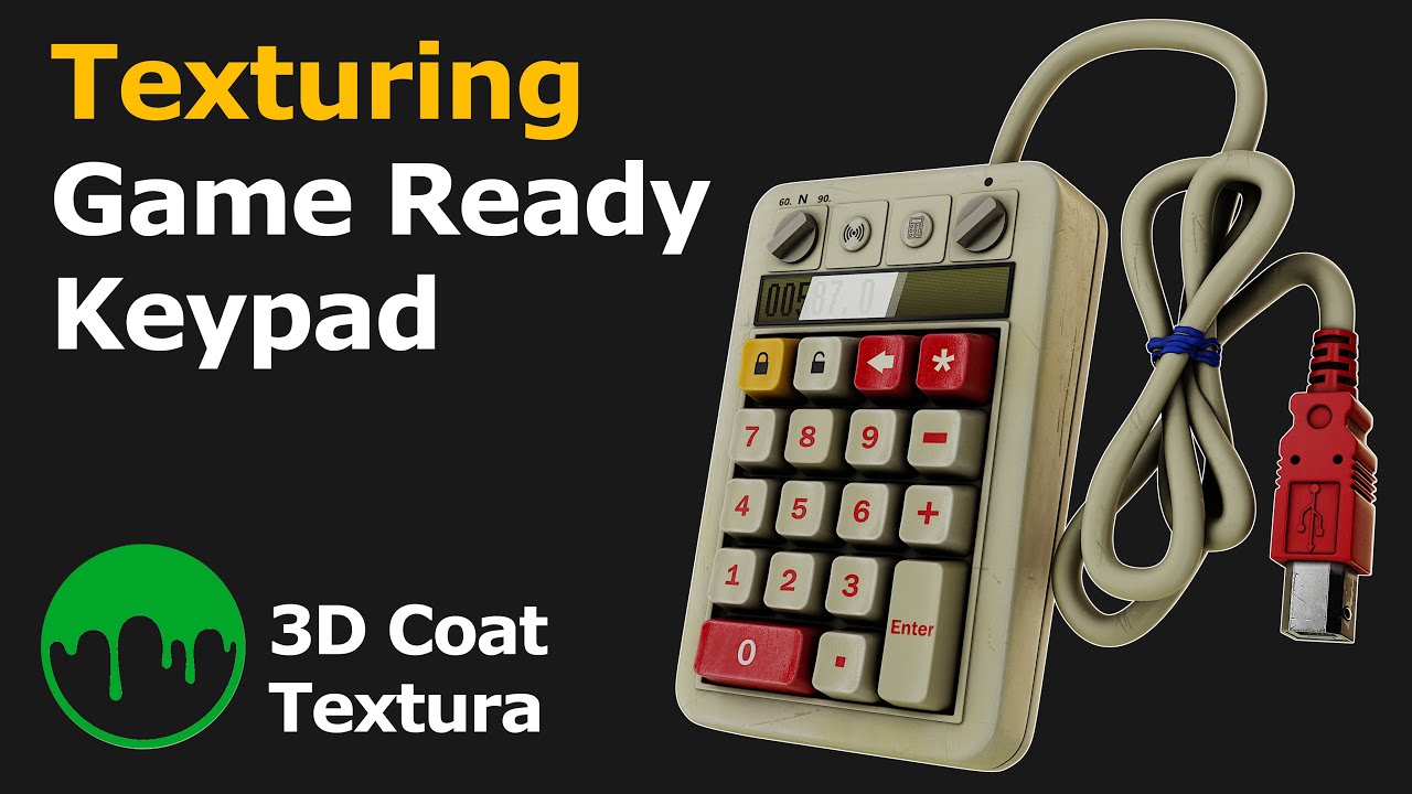 Texturing Game Ready Keypad in 3D Coat Textura