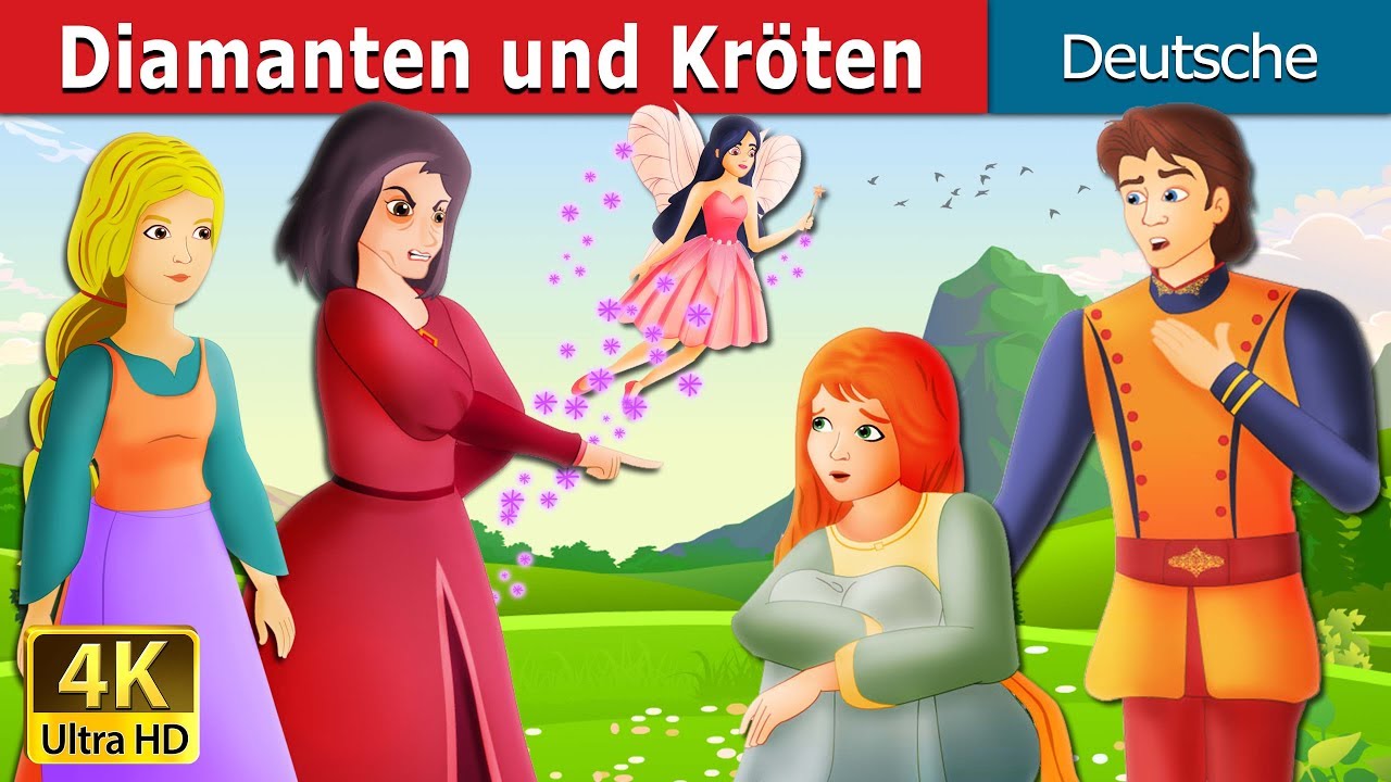 Diamanten und Kröten | Diamonds And Toads Story in German | @GermanFairyTales