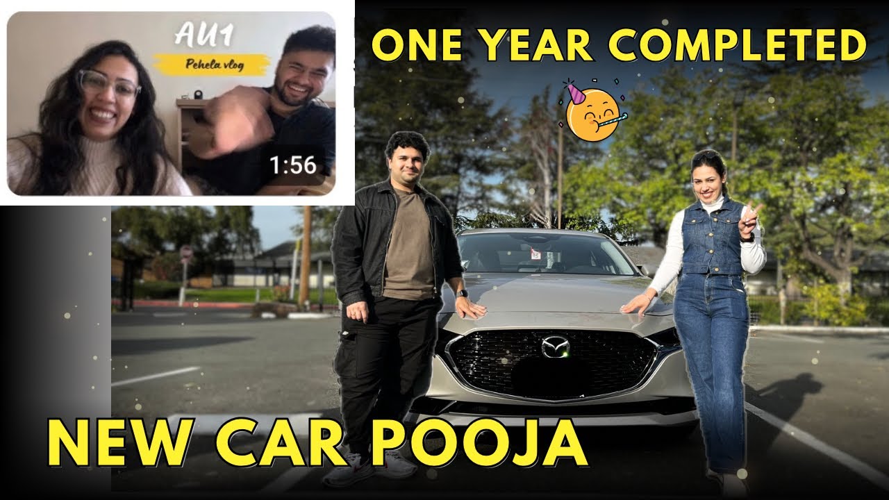 Our 1st Year on YouTube ❤️ | Car Pooja & Seeking Blessings for our new journey