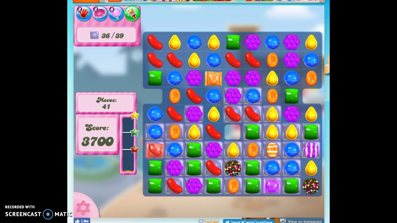 Candy Crush Mini Game, Space Dash with the Golden Spaceship!