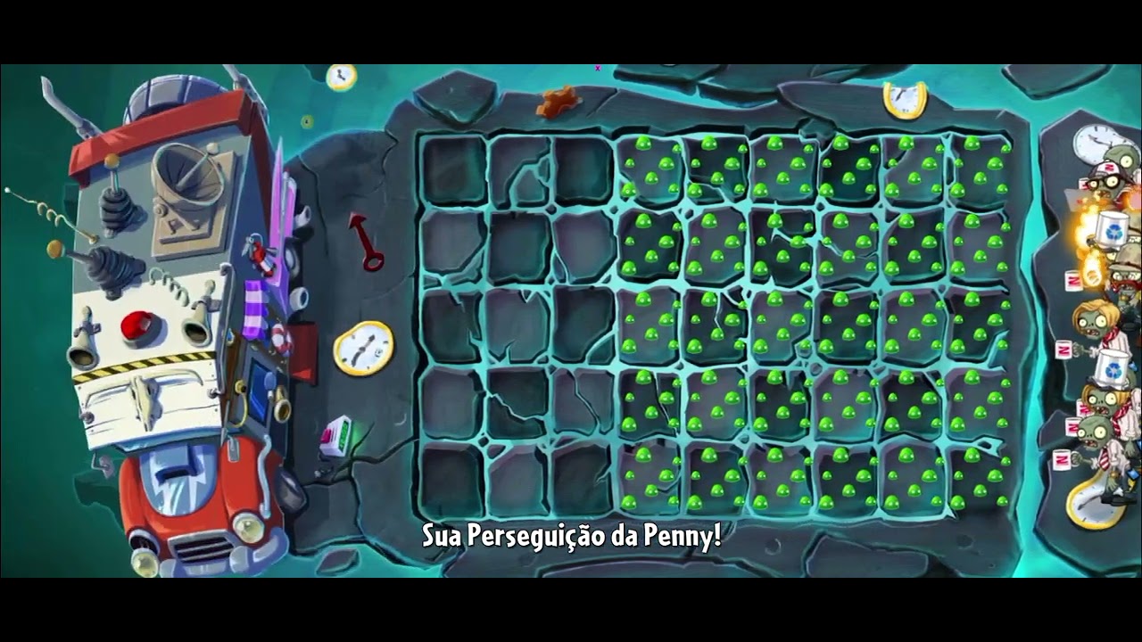 Jogando perseguição da penny de dado chofre pvz2 no nível 3