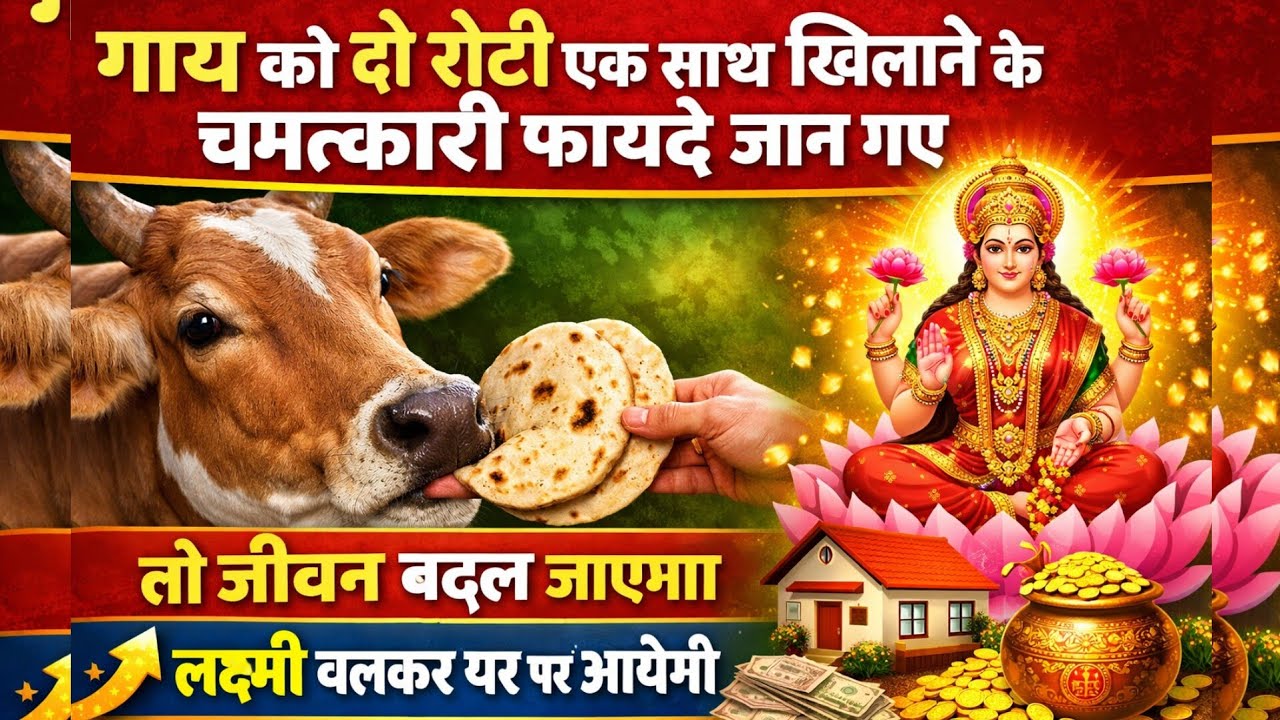 पौष मास मैं गाय को एक साथ दो रोटी खिलाने के चमत्कारी फायदे 😱 | लक्ष्मी जी स्वयं चलकर घर आएंगी 🙏