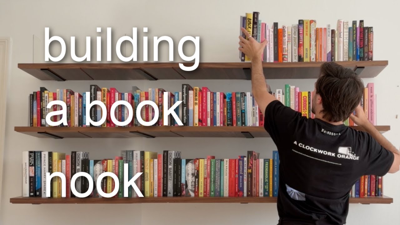 building a book nook in my apartment -- non-fiction home library 📚