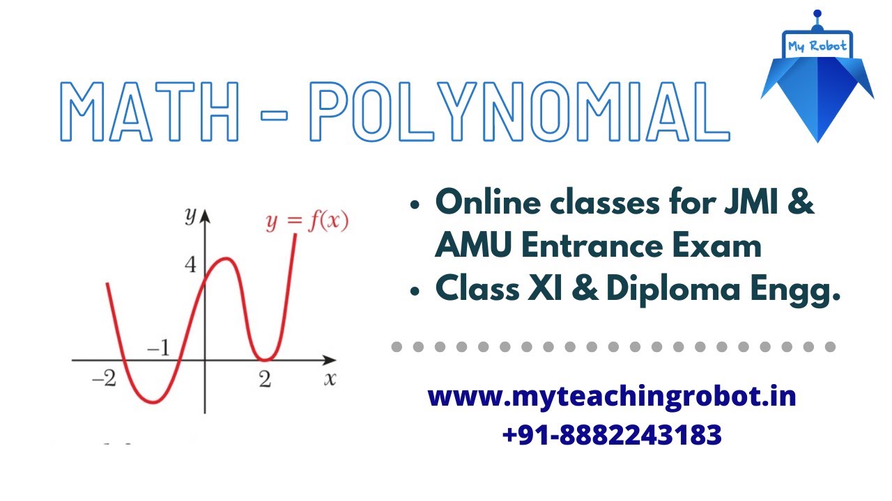 JMI and AMU Class XI & Dip Engg | Math | Polynomials - 2020-07-22| value, zeroes & remainder theorem