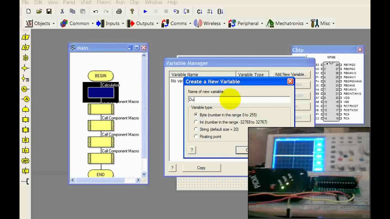 Pulse Width Modulation Tutorial using Flowcode