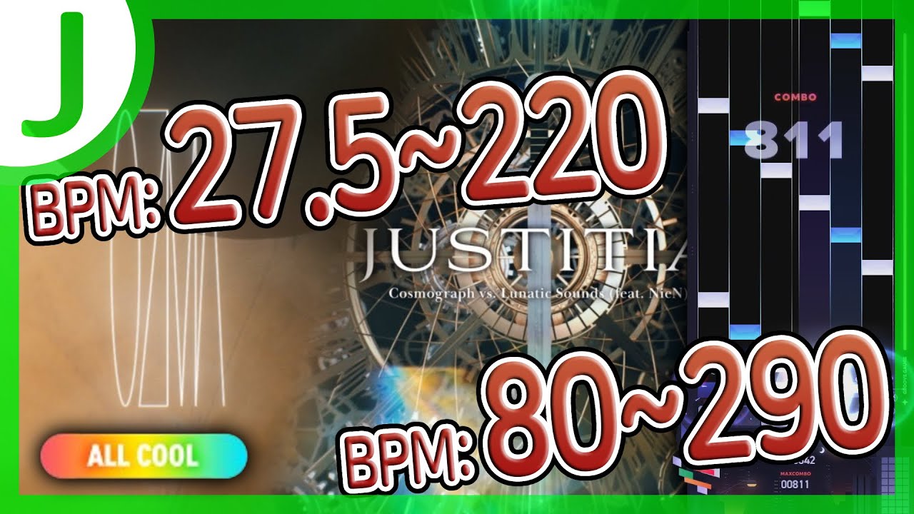 【J/EZ2ON 6K】 GLOBAL #1 ALL COOL on the New BPM BEASTS (ozma, JUSTITIA)