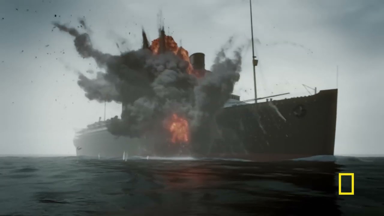 RMS Lusitania - Sinking Animation