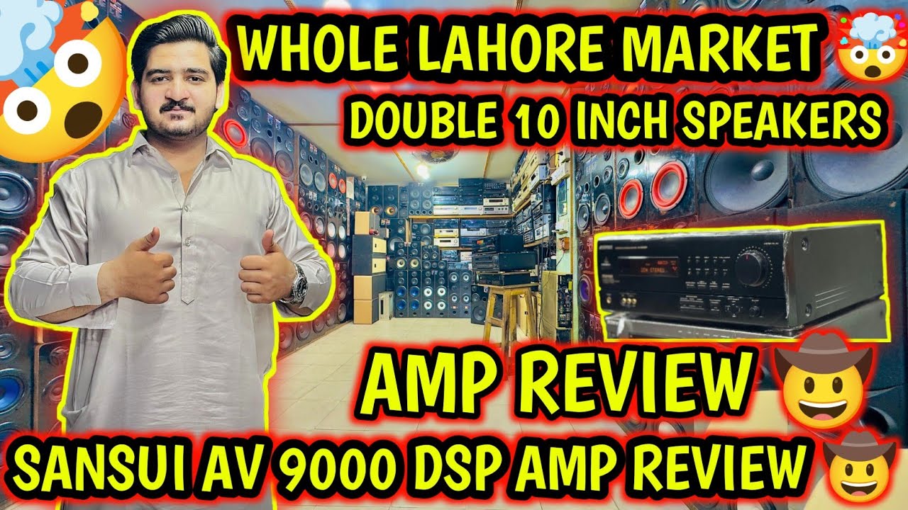 SANSUI AV 9000 DSP AMPLIFIER REVIEW 🤠 DOUBLE 10 INCH WOOFERS SPEAKERS 🤯 HALL ROAD HAYAT ELECTRONICS