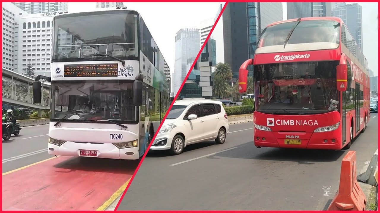KUMPULAN BUS TINGKAT TRANSJAKARTA METROTRANS BUSWAY | BUS DOUBLE DEKKER | TRANSPORTASI MANIA