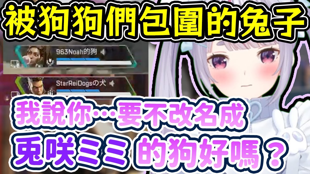 獨自參加自訂賽卻遇上各種狗狗（路人）隊友，還要當警察檢查對方主推的Mimi【兎咲ミミ / Vspo翻譯】