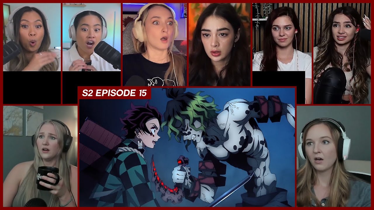 [GIRLS REACT] Tengen and Tanjiro vs Gyutaro | Demon Slayer S2 Ep 15 Girl Reaction Mashup