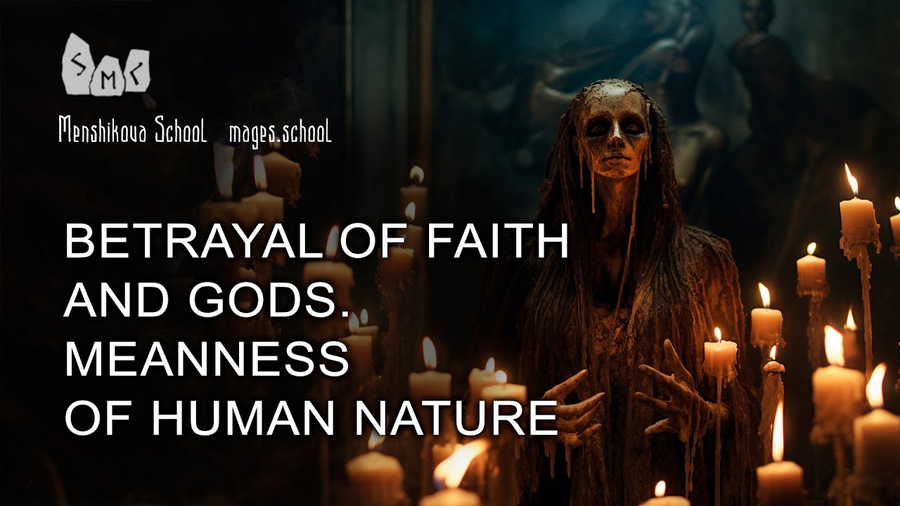 Betrayal Of Faith And Gods. Meanness Of Human Nature
