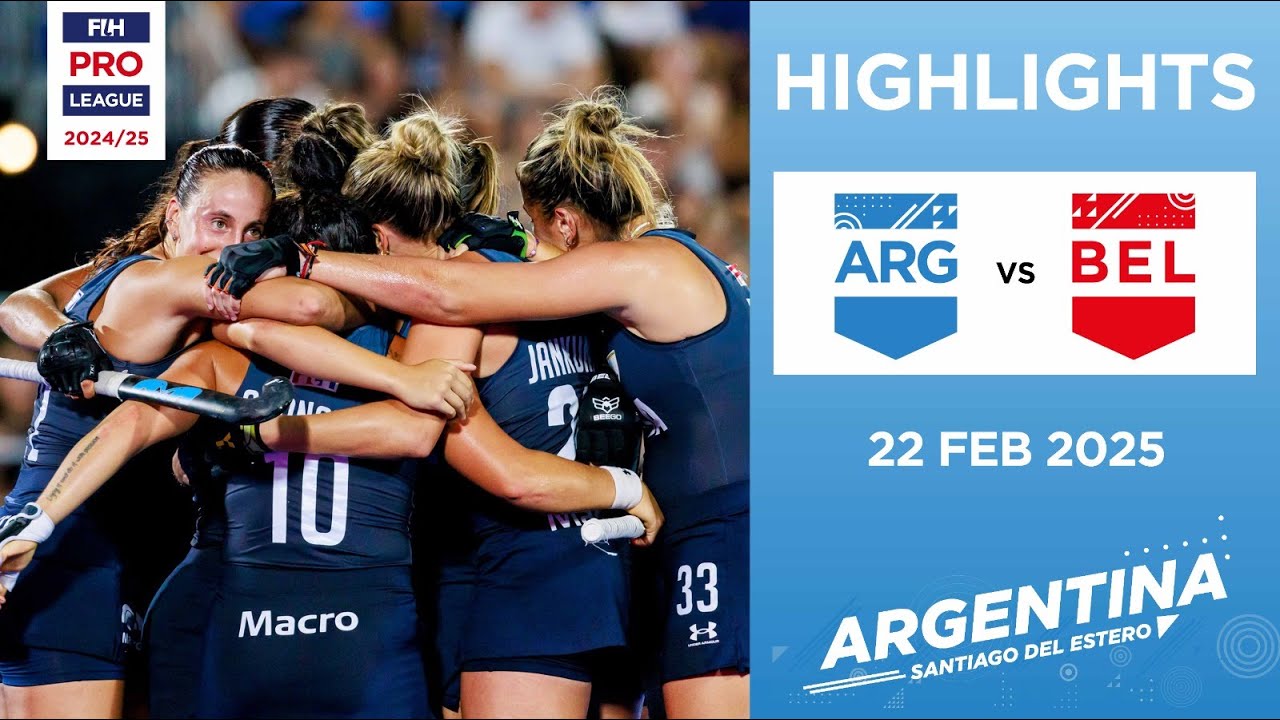 Лучшие моменты FIH Hockey Pro League 2024-25: Аргентина против Бельгии (ж) | Матч 2