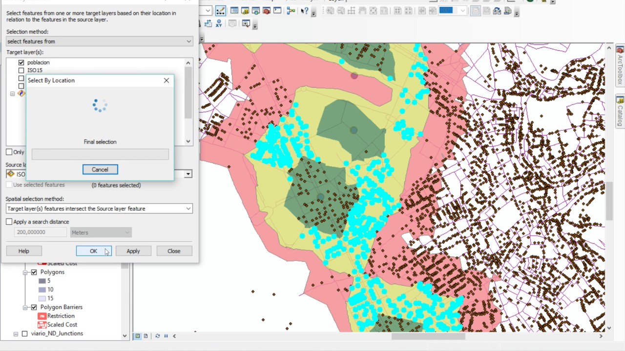 Isocronas en ArcGIS