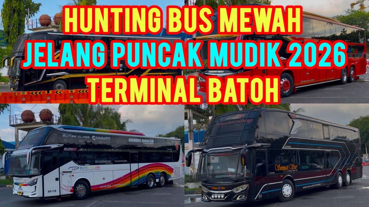 Hunting Bus Mewah Jelang Puncak Arus Mudik Idul Fitri 2026 Di Terminal Batoh Banda Aceh 