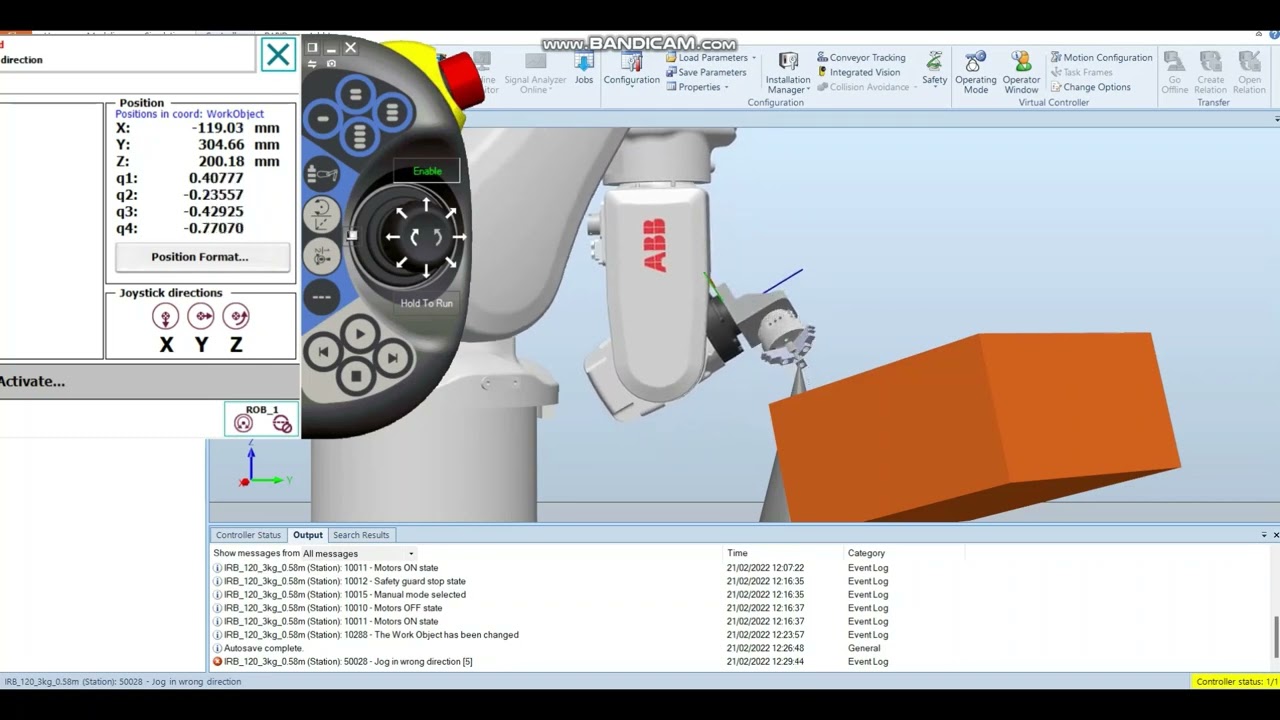ABB RobotStudio Tool and User frame