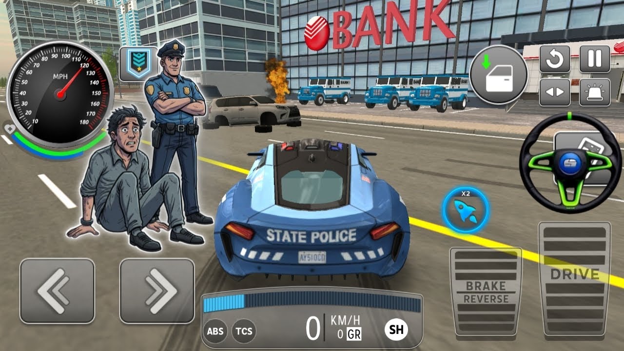 Police Chase in City | 3D Cop Car DrivingRealistic Police Car Simulator | Gameplay Android