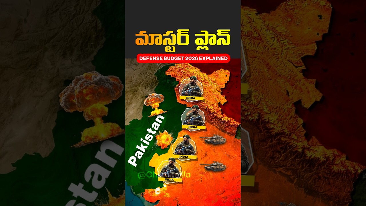 India's Warning to Pakistan and Bangladesh: Defense Budget 2026 Explained #telugu #india #map #facts