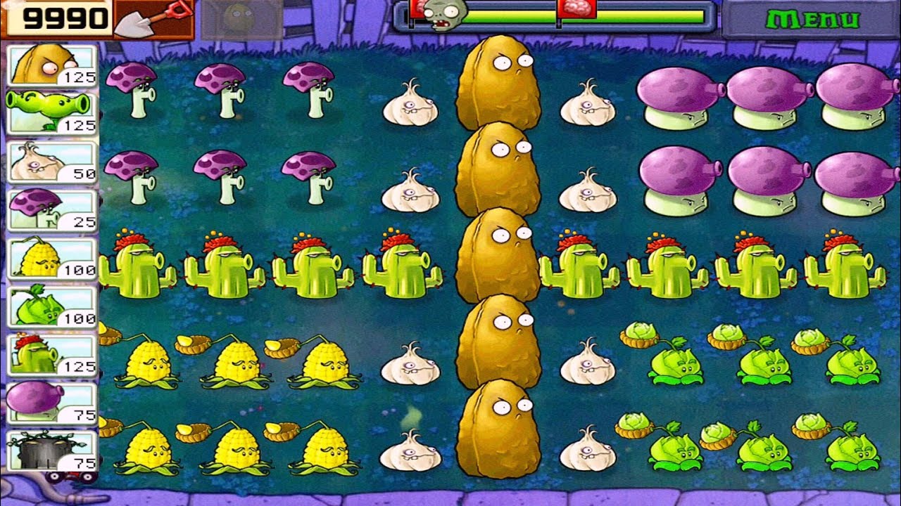 Plants vs Zombies • Adventure Night Level 1/2 • Full Walkthrough HD [ 1080p ] [ 60 fps ] 