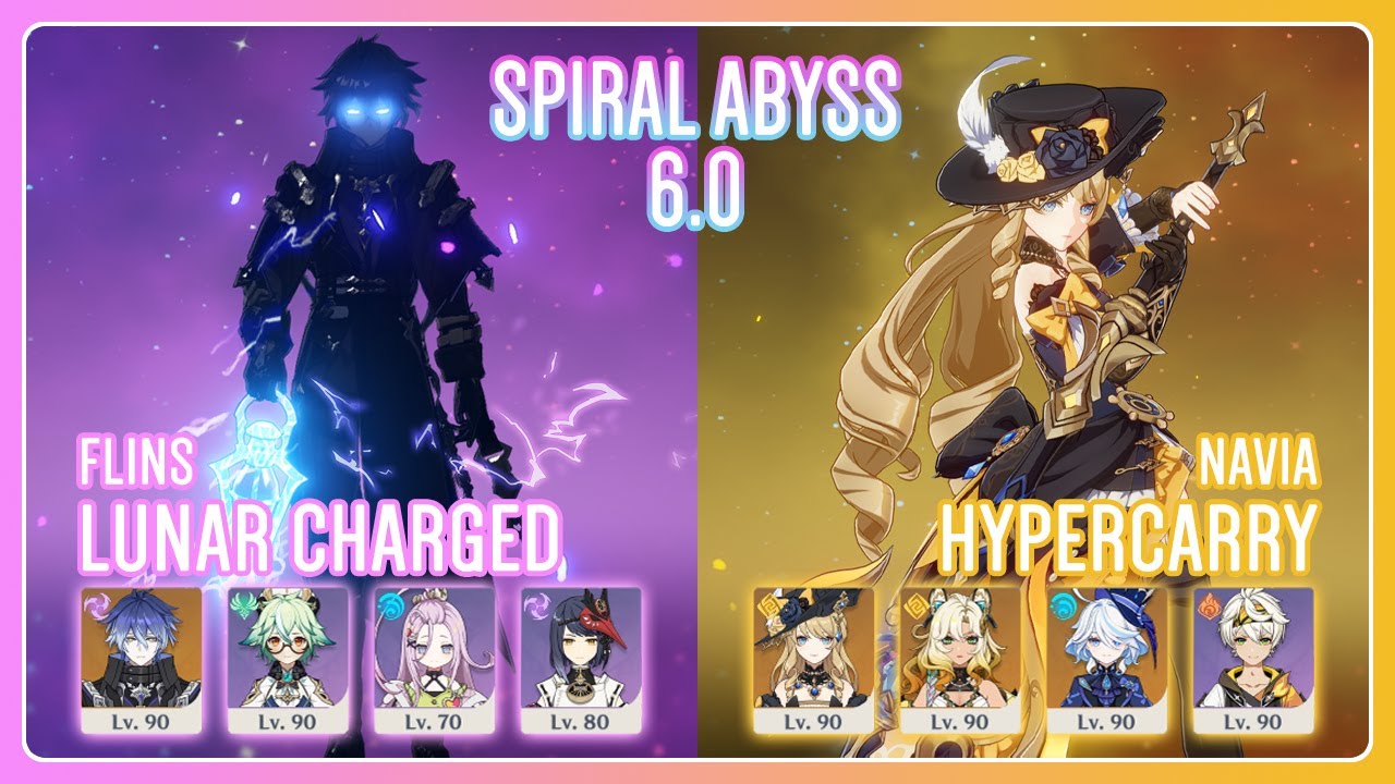 C0 Flins Lunar Charged & C0 Navia Hypercarry | Spiral Abyss 6.0 | Genshin Impact