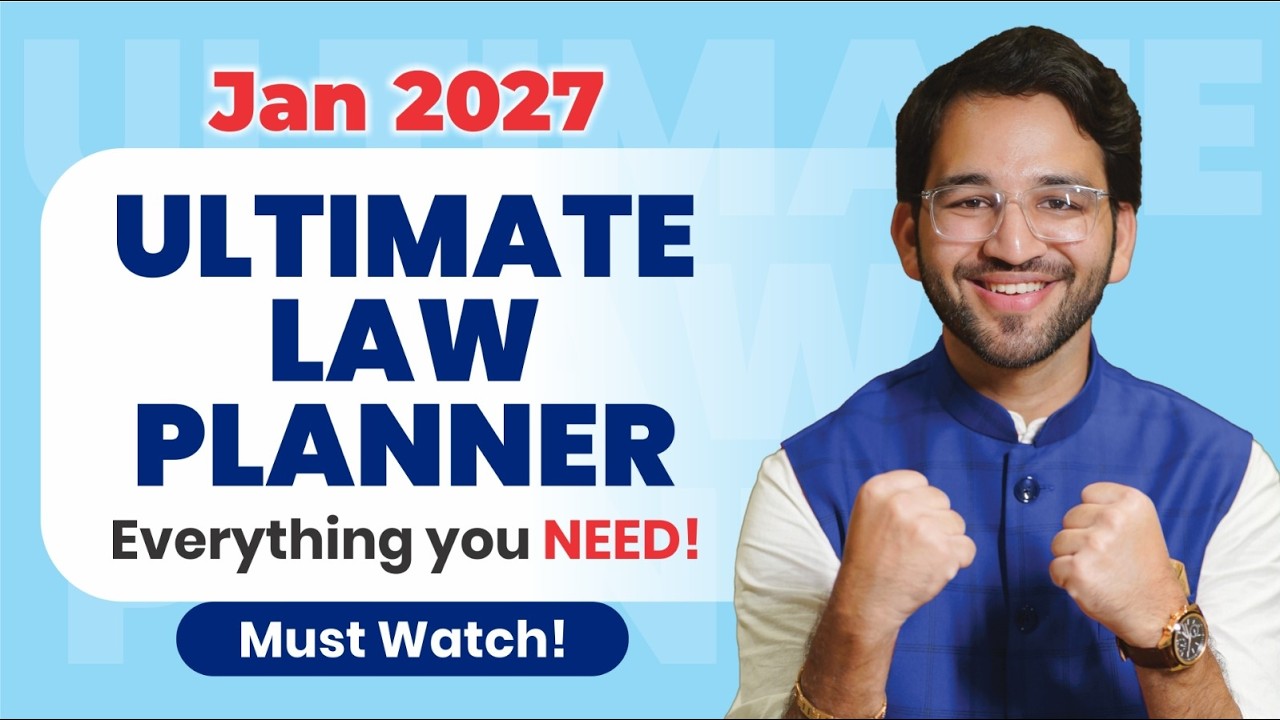 Your Ultimate Planner for LAW | CA Inter Jan'27 | Your CA Buddy | CA Shubham Singhal 