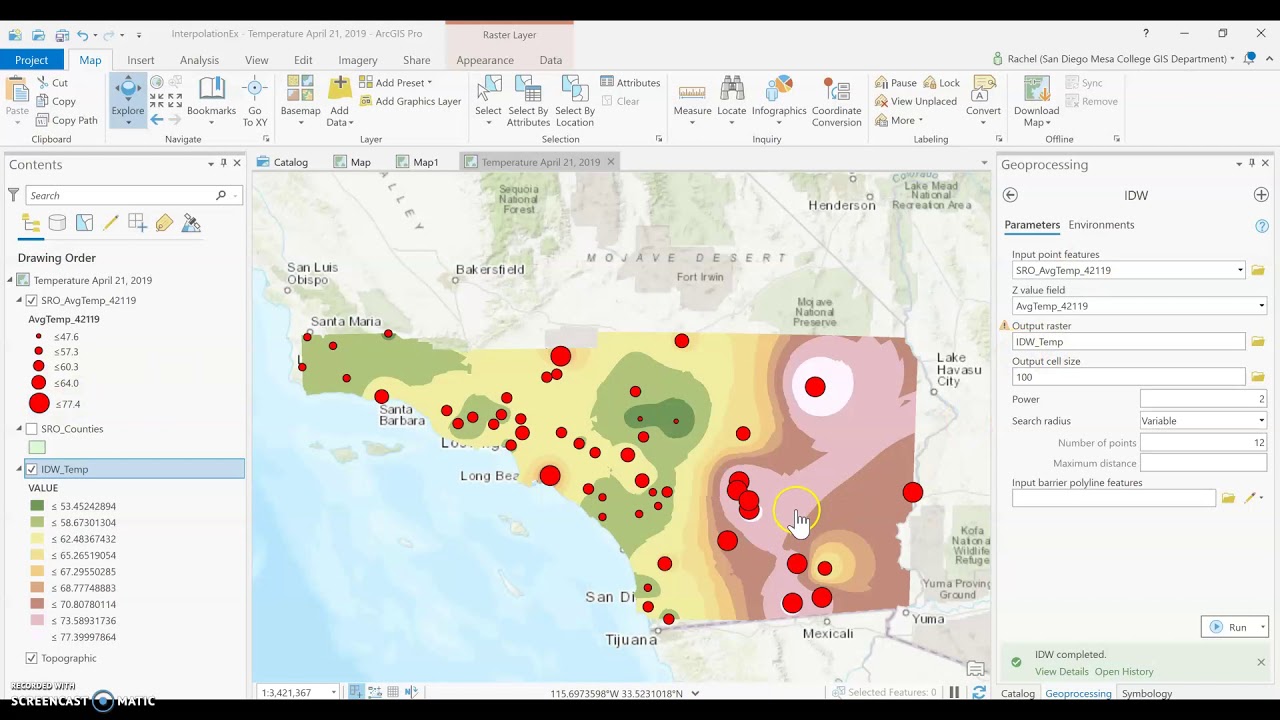 GISG 112: IDW in ArcGIS Pro