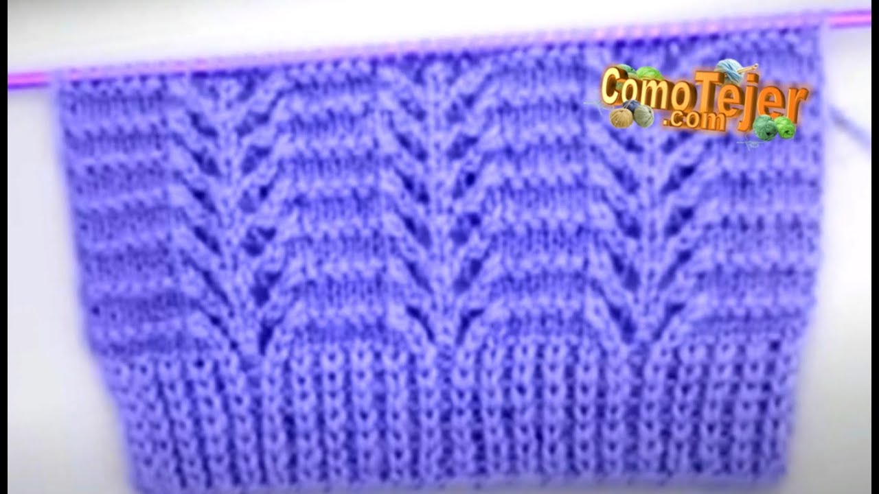 Cómo Tejer Punto para Suéter Elegante. Paso a Paso 2 agujas, tricot, palitos, knitting (1046)