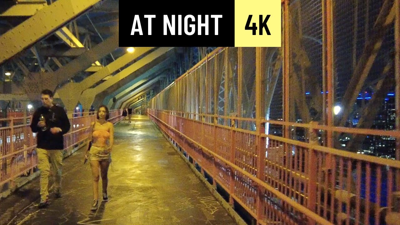 Williamsburg Bridge at Night | New York City Brooklyn 4K