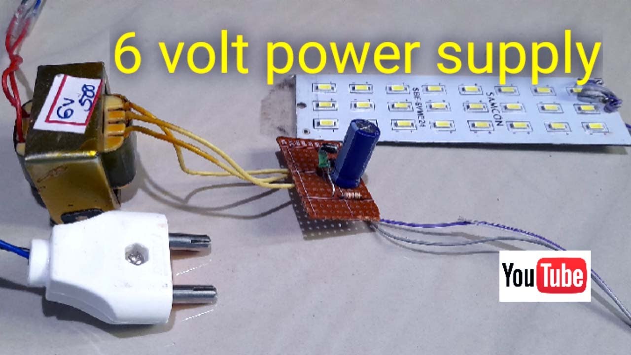 how to make a six volt power supply with transformer
