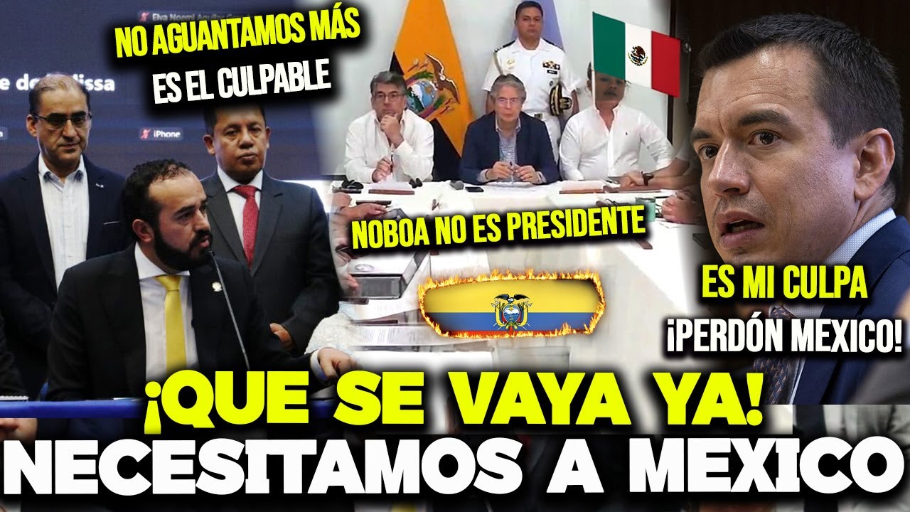 &iexcl;ESC&Aacute;NDALO! ALCALDES Y PUEBLO DE ECUADOR DESCONOCEN A NOBOA TRAS HUMILLACI&Oacute;N CON M&Eacute;XICO