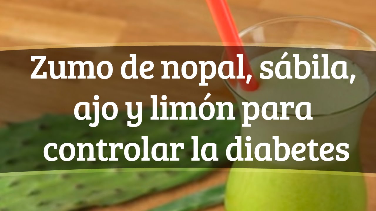 Zumo de nopal, s&aacute;bila, ajo y lim&oacute;n para controlar la diabetes