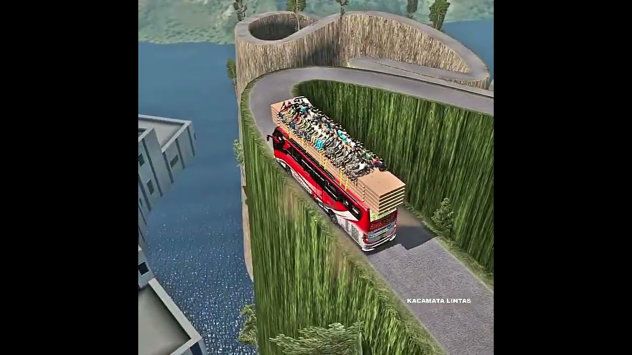 Bus Trapped in the Middle of a Mountain and a Storm - Euro Truck Simulator 2