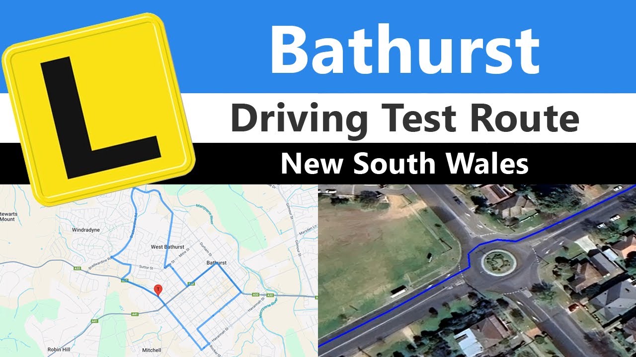 Bathurst Driving Test Route, NSW - Free Sample Test Route Map & App Download