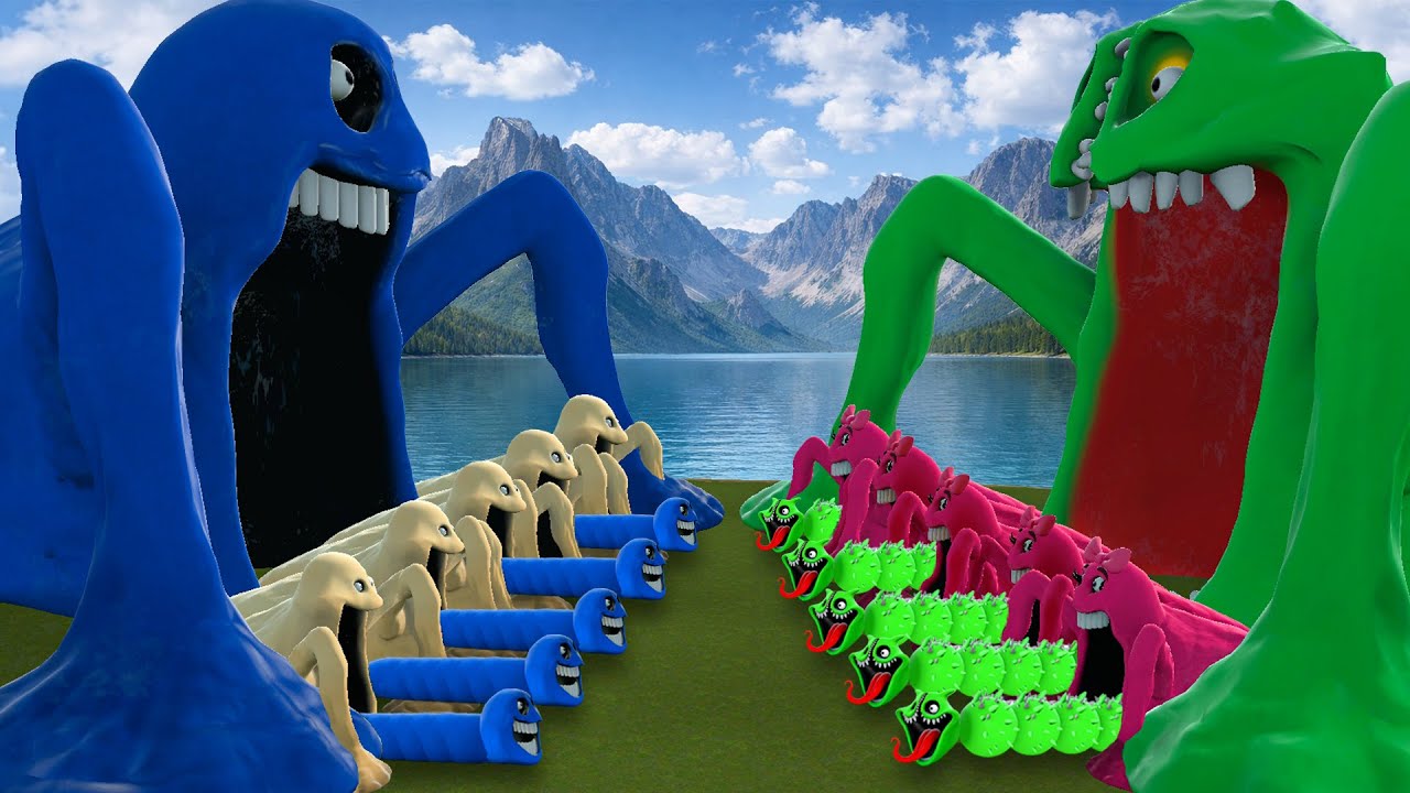 NEW ROBLOX HUNGRY SNAKE SEA EATER VS ALL NEW ROBLOX HUNGRY SNAKE 3 SEA EATER FAMILY  In Garry's Mod!
