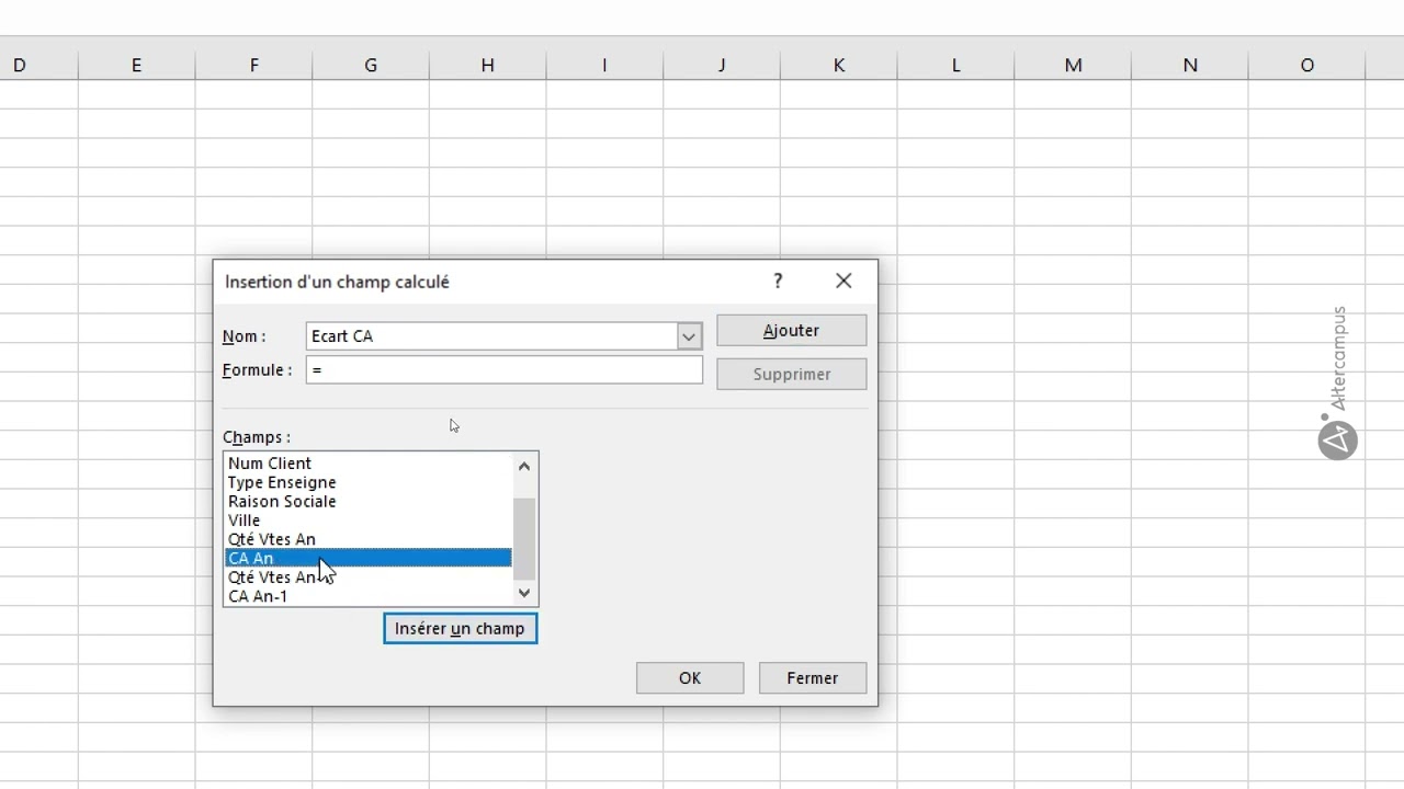 Excel - 18. Créer un champ calculé dans un tableau croisé dynamique