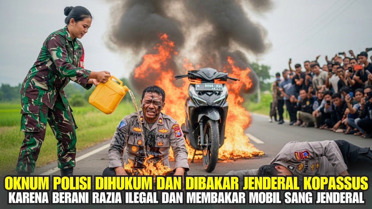 VIRAL‼️OKNUM POLISI PALAK DAN BAKAR MOTOR GADIS TNI… AKHIRNYA DIA MENERIMA BALASANNYA‼️