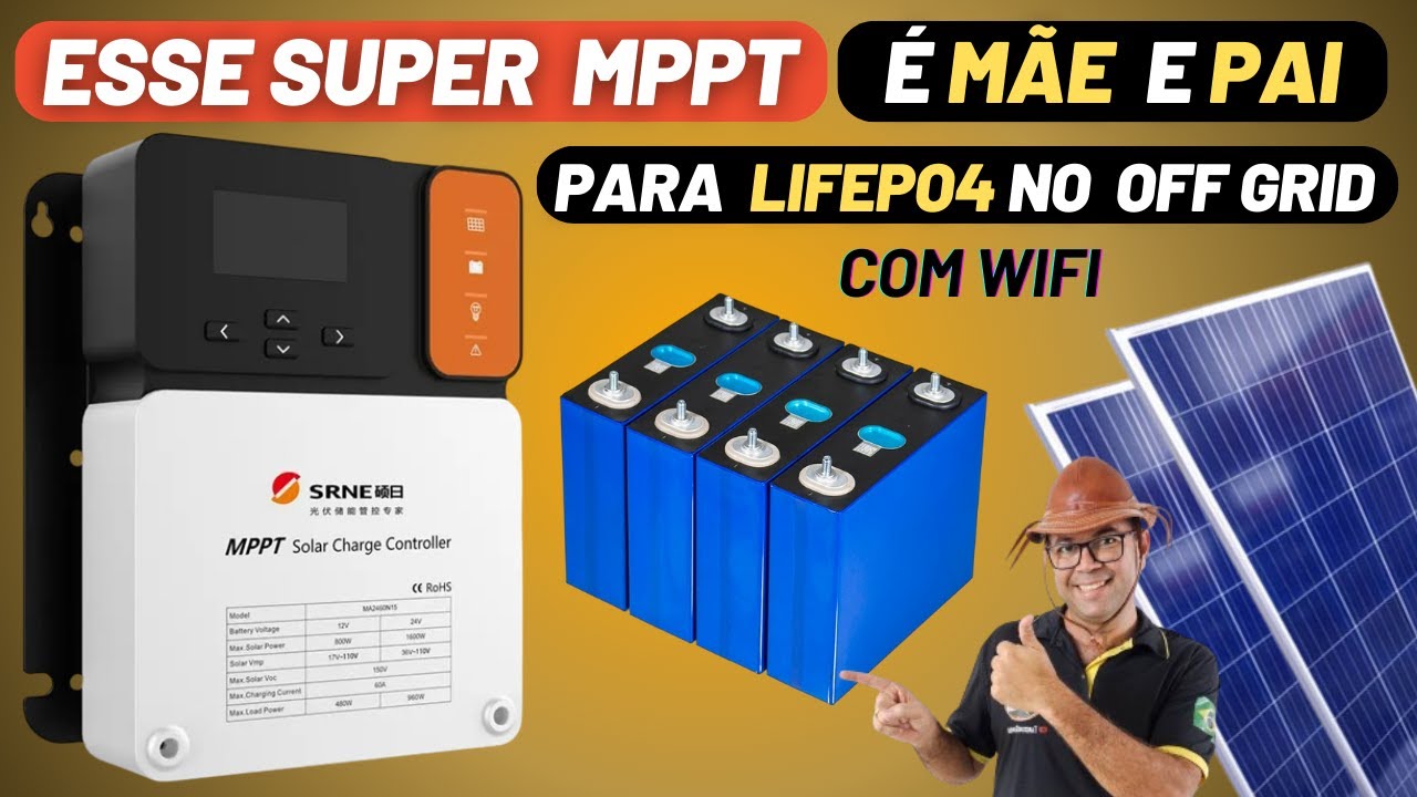 SRNE MA2460N15 O Super MPPT para🔋Baterias LIFEPO4 no ☀️OFF GRID