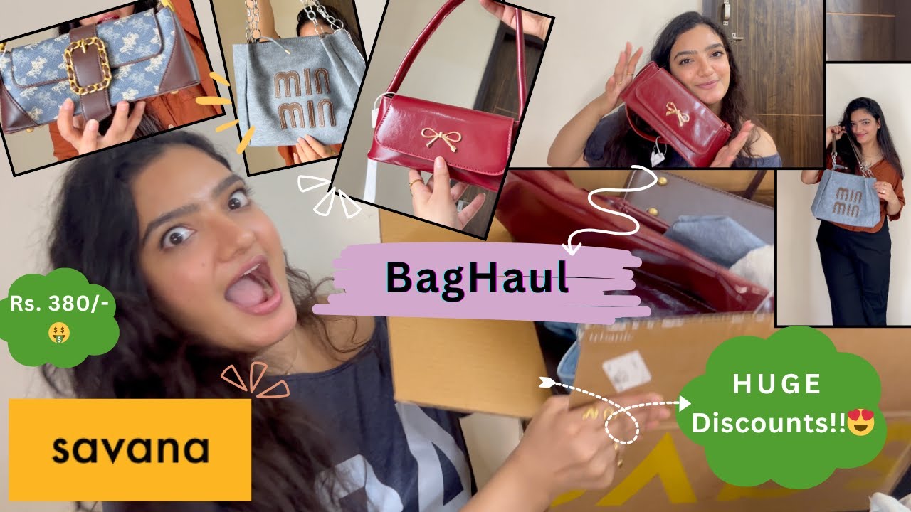 HUGE Savana Haul 🛍️ | Affordable Handbag & Shoulder Bags from Savana at HUGE SALE 😍#haul #video #yt