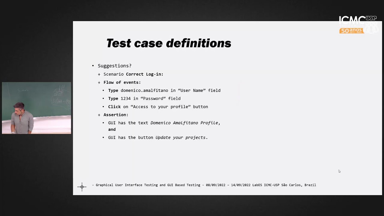 Class 1 - Methodologies, techniques and tools of Graphical User Interface (GUI) testing
