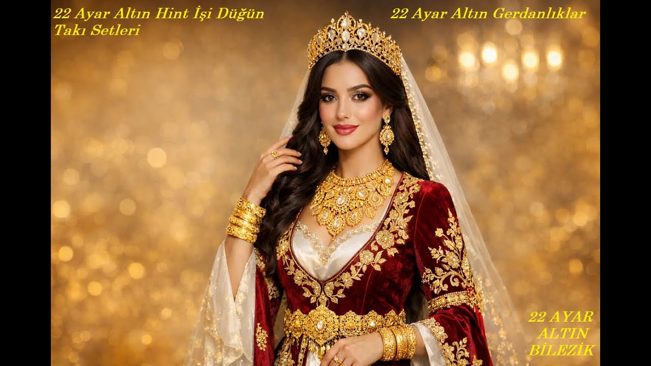 Göz Kamaştıran 22 Ayar Altın Hint İşi Düğün Takıları 💍 | En Şık Gerdanlıklar