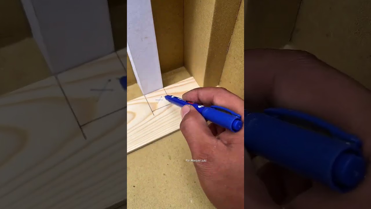 how to measure the position of wooden corner #working #works #diywoodworking #diy #carpentry #art 🎨