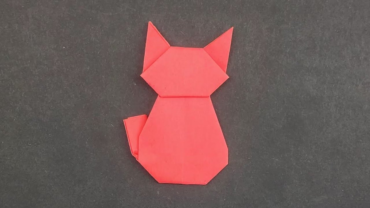How to Make Origami Cat 🐱 | Easy Paper Cat Tutorial |Animal