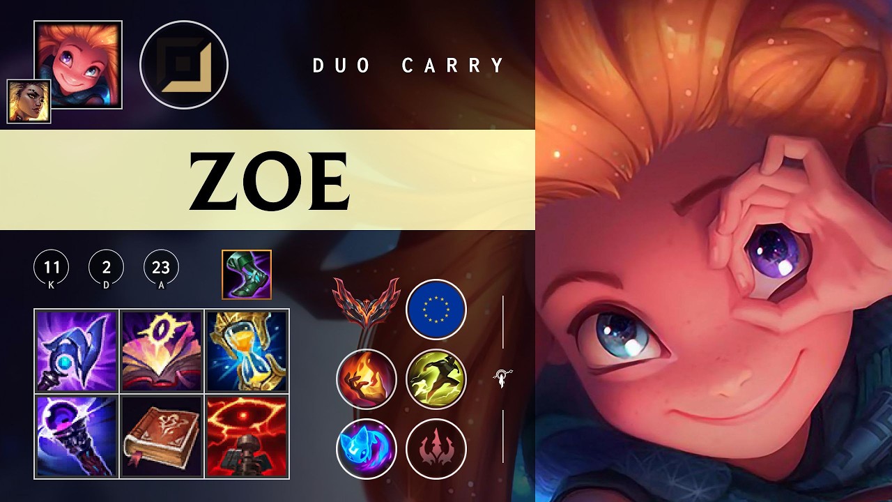 Zoe Carry vs Ezreal - EUW Grandmaster Patch 26.04