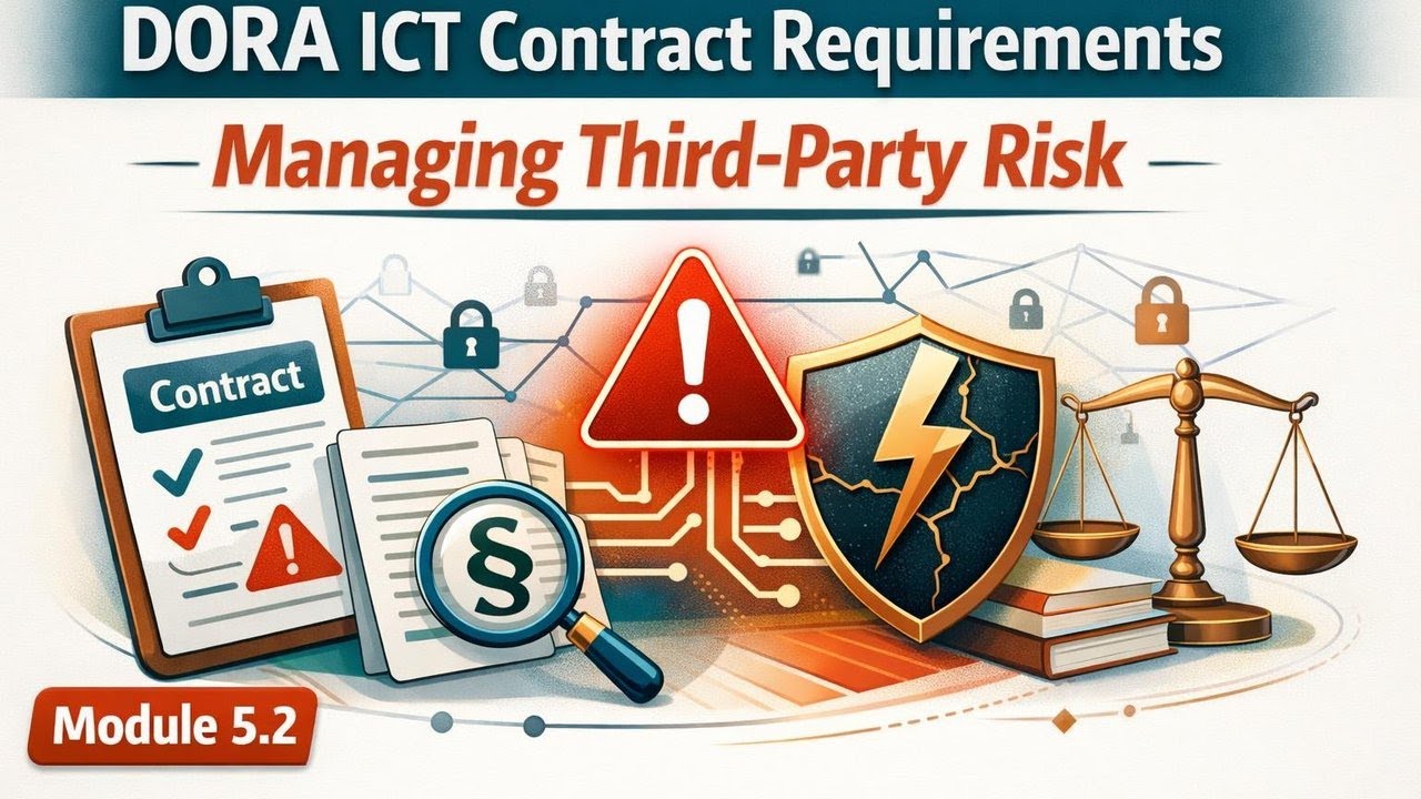 DORA ICT Contract Requirements | Managing Third-Party Risk | Module 5.2